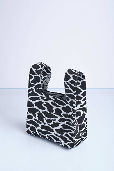Sebir Moda imprimeu leopard Geantă de mână tricotată