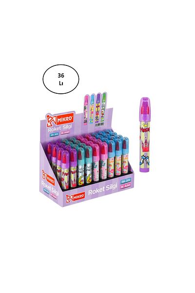 Mikro Rocket Eraser 36 Pieces
