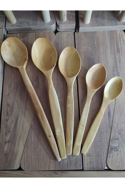 Genel Markalar Trabzon Bölgesi El Yapımı Hakiki Şimşir Kaşığı (YAĞ,SU ÇEKMEZ)...