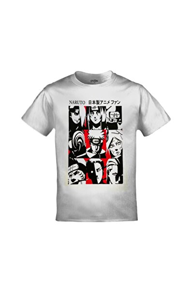 Kalic Studio Naruto unisex alb pătrat imprimat