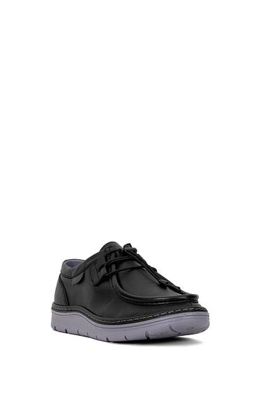Ayakkabı Fuarı Elit CNR206C Ανδρικά παπούτσια casual από γνήσιο δέρμα μαύρο