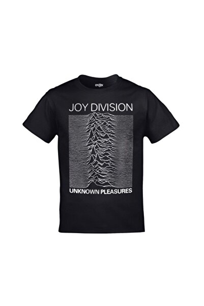 Kalic Studio Tricou negru unisex cu imprimeu Unknown Pleasures Joy Division