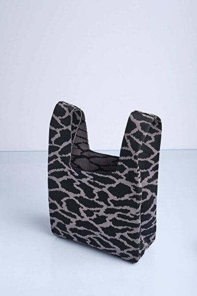 Sebir Moda imprimeu leopard Geantă de mână tricotată