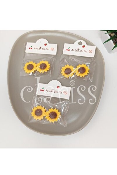 ella'nın çarşısı Λαμπερό κίτρινο χρώμα σε μοντέλο ηλίανθου, 5 εκ. χρυσό μεταλ...