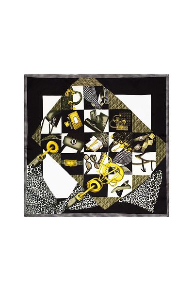 CASHMERE AND SİLK MAWLANA 100% Silk Scarf (50*50)