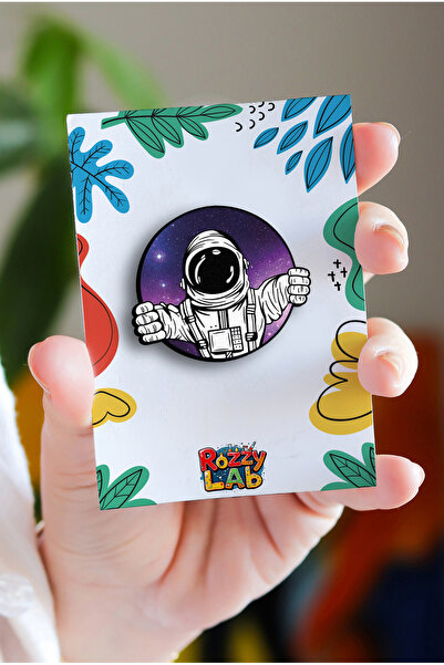 Rozzy Lab Astronot - Pin - Rozet - Broş - Yaka Çanta Aksesuar