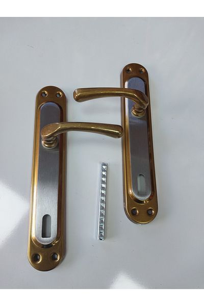 ÇELİKEL Kumru Room Door Handle (front-back Double Set) Nickel Satin