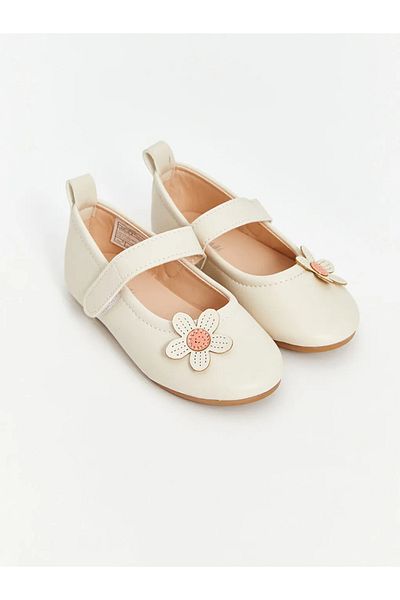LC Waikiki Μπαλαρίνες LCW STEPS Beige Leather Look Baby Girl