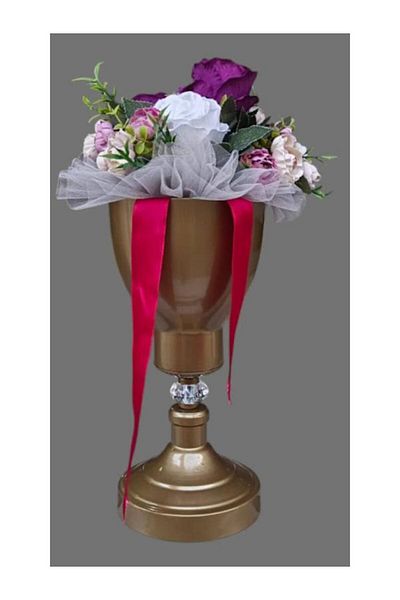 DEDE Dry Flower Vase Aged Painted Plastic Stone