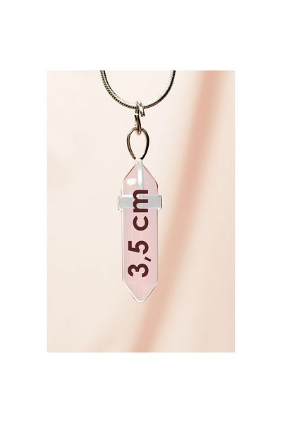 Royaleks Natural Rhodochrosite Necklace - 3.5 cm Pendant, 20 cm Chain, Handmade Design