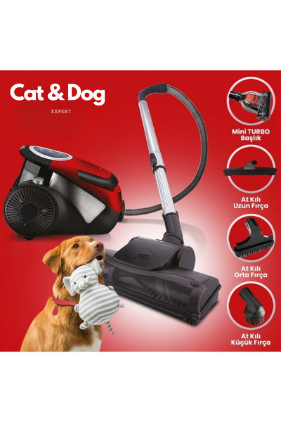 NİCE Turbo Başlıklı Forever C5 Cat&dog 900 W Toz Torbasız Elektrikli Süpürge,...