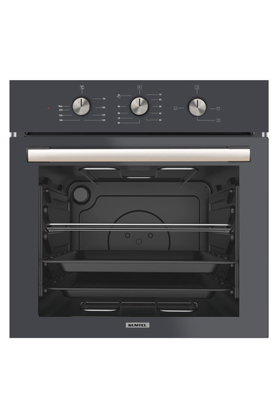 KUMTEL 2'li Antrasit Cam Ankastre Set (FIRIN VE OCAK)