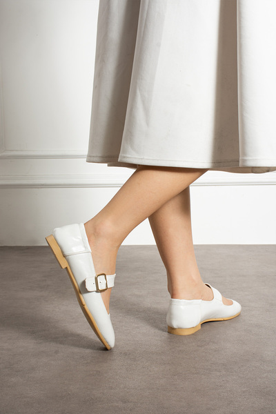 DUXAL SHOES Aleyna Women's Soft Ballerina Buckle Detailed Casual Shoes