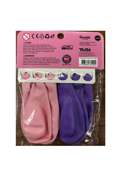 Oruç New Season Licensed Kuromi 6-Piece Balloon Set