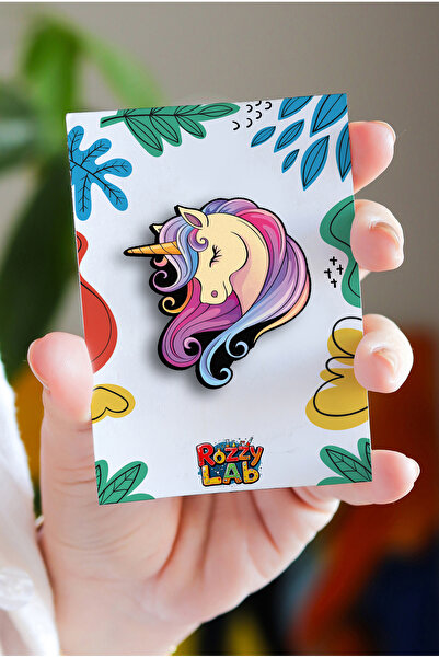 Rozzy Lab Unicorn Horse - Pin - Rozet - Broş - Yaka Çanta Aksesuar