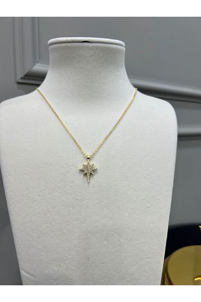 Store Gold Color Steel Chain Zircon Stone Polar Star Necklace