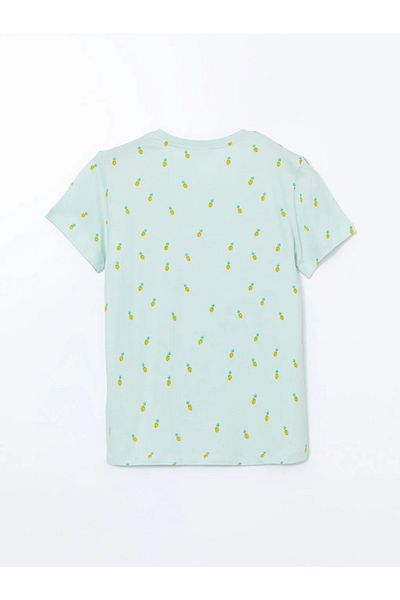 LC Waikiki Xside Green Crew Neck Print Women's T-Shirt