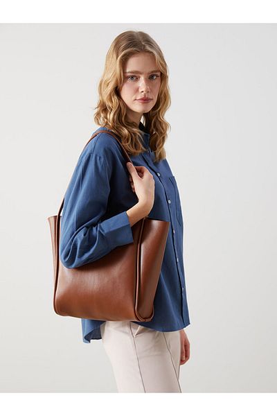 LC Waikiki LCW ACCESSORIES Δερμάτινη εμφάνιση Γυναικεία τσάντα ώμου