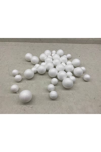 bebek atölyem 20Pcs 3cm 20Pcs 2cm Styrofoam Ball Suitable for Door Ornament and Cake Decoration