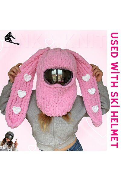 linka Big Rabbit With Heart Kayak Maskesi & Kayak kaskı koruyucusu, Kask kılı...