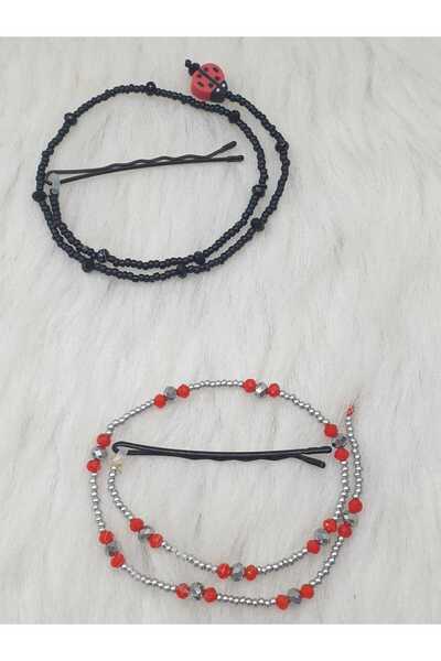 HAPPY HANDMADE 2-Piece Evening Hair Bead-Buckle Set-Kids Gift-Special Design ...