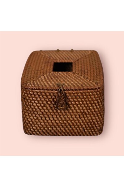 BOHEME LAMP Kare Peçetelik Boheme Bambu Hasır Rattan Doğal El Yapımı Bambu 18...