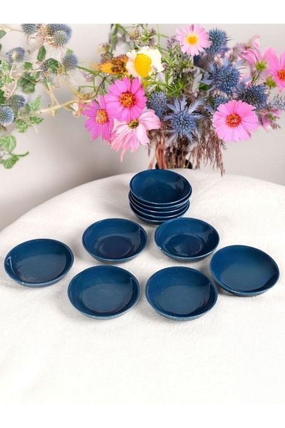 Viyalente 6-Piece Ceramic Bowl Presenter & Snack Bowl 11 cm