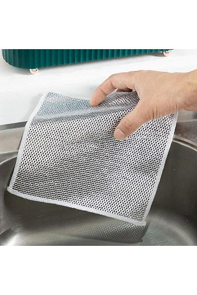 doremodam 3Pcs Multifunctional Non-Scratching Wire Dishcloth Dish Towel Dish Cleaning Scrubbing Cloth