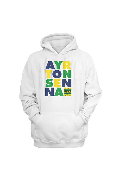 usateamfans Φούτερ με κουκούλα Ayrton Senna