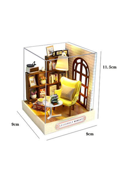 Choice QT-037 مع غطاء Casa Diy Wooden Miniature Doll House Small House Kit 3D...