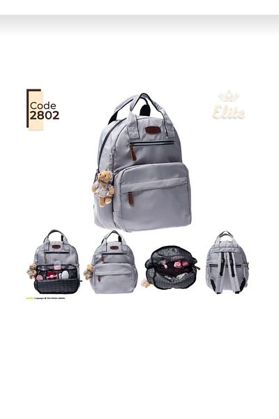 Elite Seal Gray Nirvana Mother Baby Care Backpack