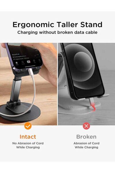 CARNIVAL LAND Υψηλής ποιότητας αναδιπλούμενη 360 περιστρεφόμενη ρυθμιζόμενη βάση στήριξης tablet phone για επιτραπέζια βάση