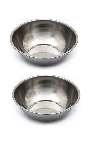 KT HOME 12.5 cm Set of 2 Stainless Steel Metal Yogurt Bowl - Food Bowl