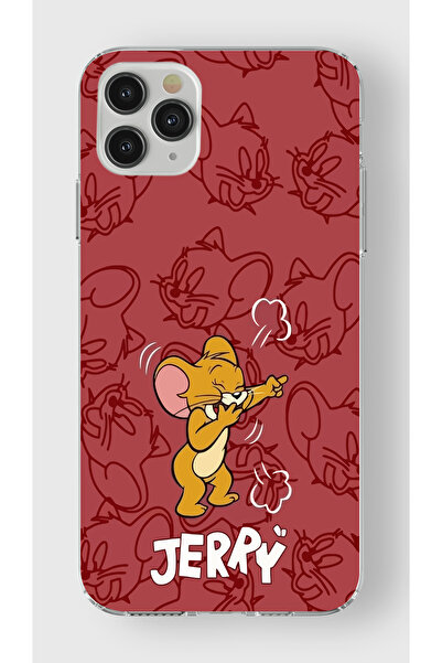 moonset Iphone 11 Pro Max Uyumlu Jerry Tasarımlı Baskılı Şeffaf Telefon Kılıfı