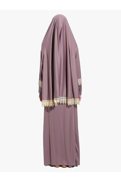 DAKKA KADİMA Lace Prayer Dress Jersey, Rose and Red