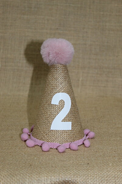 asöy Pălărie de 2 ani Pălărie din țesătură de iută Pălărie roz cu pompon Pălă...