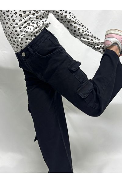 Ede Tekstil Girl's Black Jeans Pants