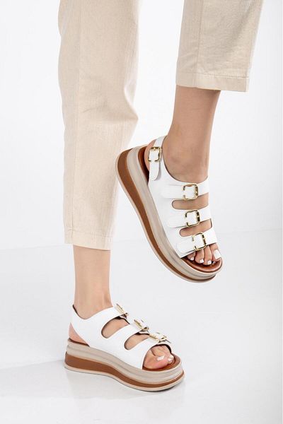 Roza 320 -Elegant Buckle Orthopedic Sole Sandals