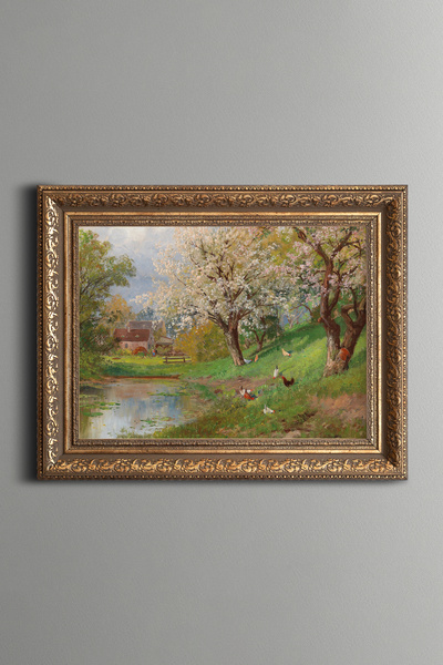 epiqart Primăvara în țară - Cadru cu model vintage