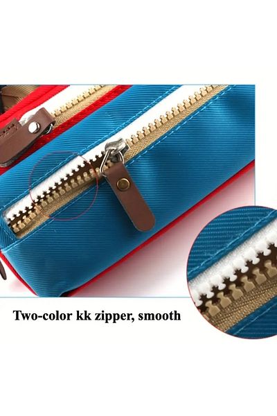 GlassySKY Large Capacity Multi-Compartment Oxford Cloth Pencil Case Pen Holder Stationery Gift