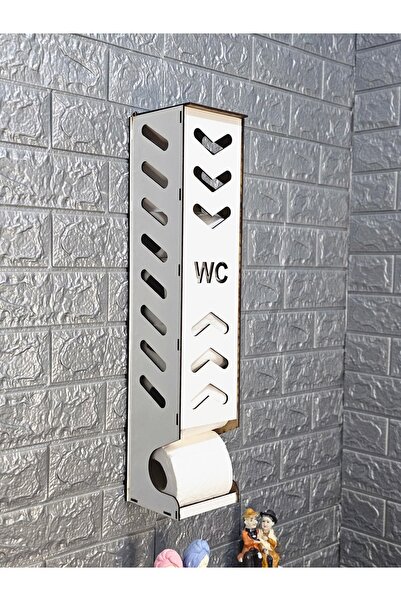 NED MDF LAZER DEKARASYON Tuvalet Kağıtlığı Wc Kağıtlık Yedekli Ahşap Kapaklı ...