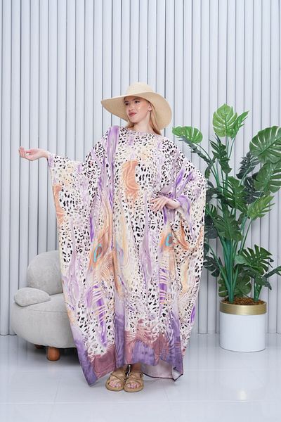 AYASOFYA OTANTIK Rochie de damă, liliac, leopard, oversize, largi, mărimi mari
