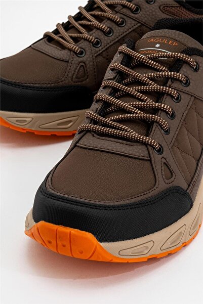 Liger Άνετα Χειμερινά Ανδρικά Αθλητικά Παπούτσια - ΚΑΦΕ/ΠΟΡΤΟΚΑΛΙ