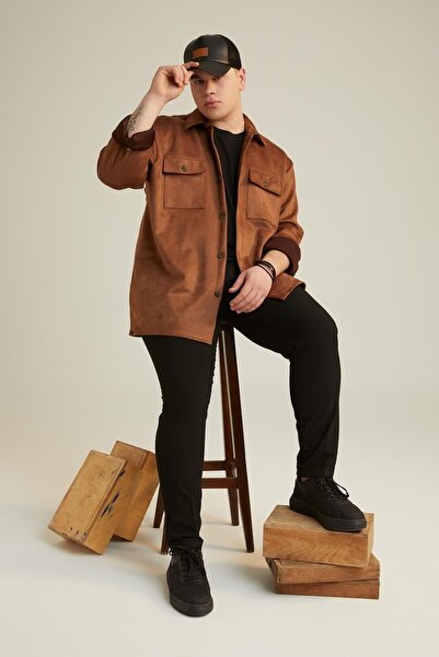 DeFacto Erkek Regular Fit Süet Ceket