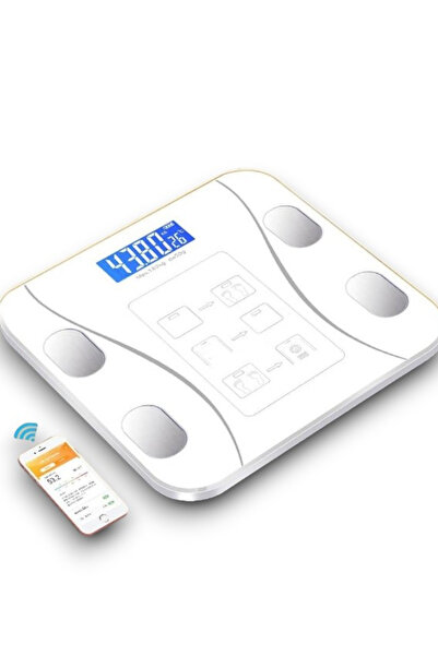teknotrust Uygulama Kontrollü Yağ Ölçer Fonksiyonlu Akıllı Bluetooth Tartı Ba...