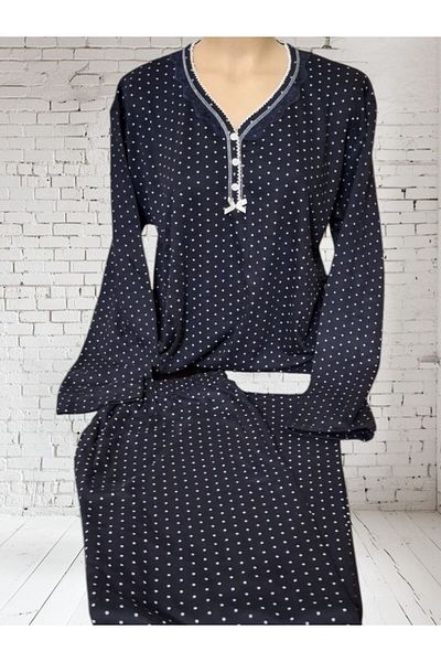 Miss Melina Plus Size Cotton Long Sleeve Women's Pajamas Set Seasonal