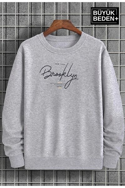 Superlife Мъжка блуза Superlife с ръкописен принт Brooklyn, голям размер, тънка, с кръгло деколте, швейцарска, пролет/лято 25bsw59