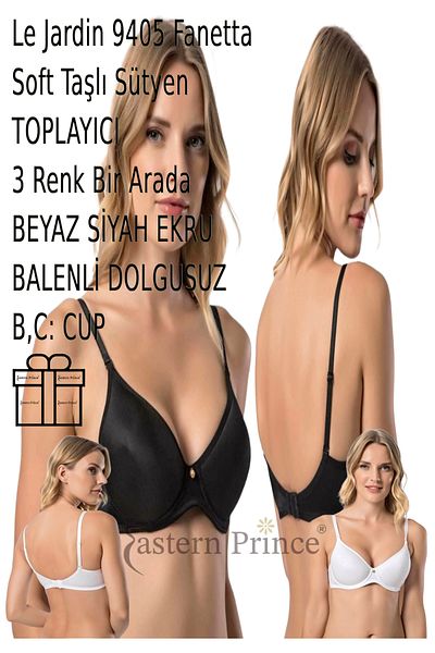 Le Jardin Σουτιέν Soft Cup Fanetta - Στρας, Plus Size, Unfilled and Underwire Gatherer 9405
