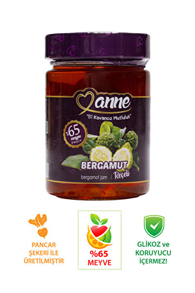 Anne Bergamut Reçeli 400g (PANCAR ŞEKERİ ILE ÜRETİLMİŞTİR - GLİKOZ, KORUYUCU IÇERMEZ)