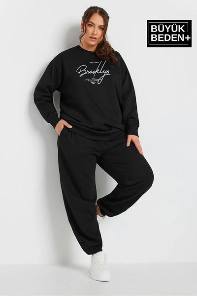 Superlife Дамска тениска Superlife Plus Size с щампа Brooklyn и тънко деколте